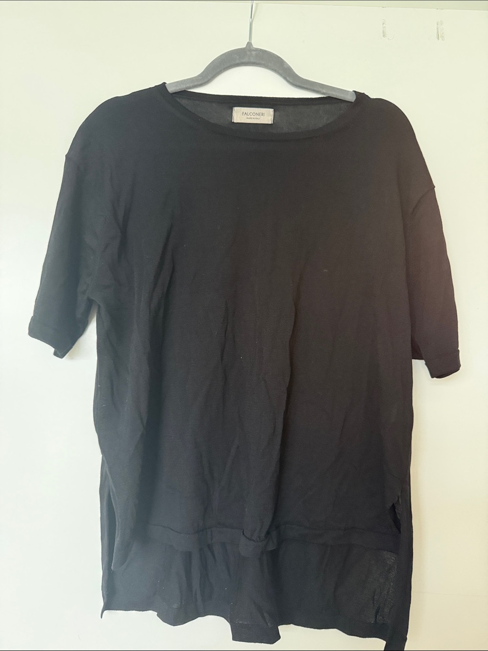 Falconeri Black Short Sleeve Tunic Top